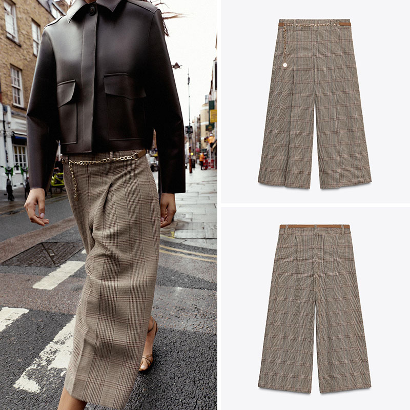 Ethnic Clothing & Online Fashion Store Khaadi Us - Vita alta scozzese allentato lungo casual