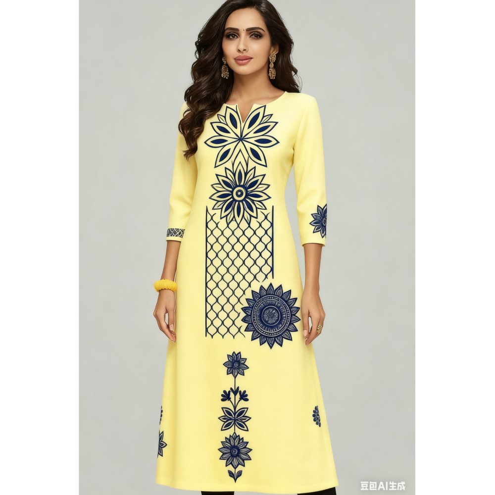 Ethnic Fashion Kurtis - Abito moda casual Kurt da donna