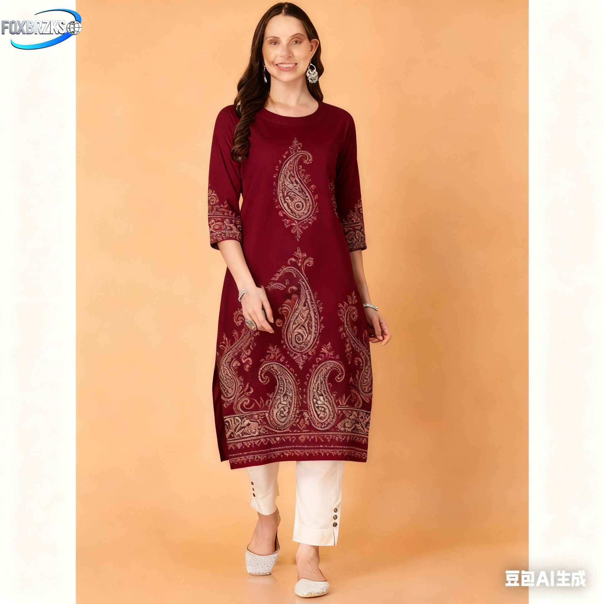 Ethnic Fashion Kurtis - Stile nazionale Kurt Moda donna Comodo