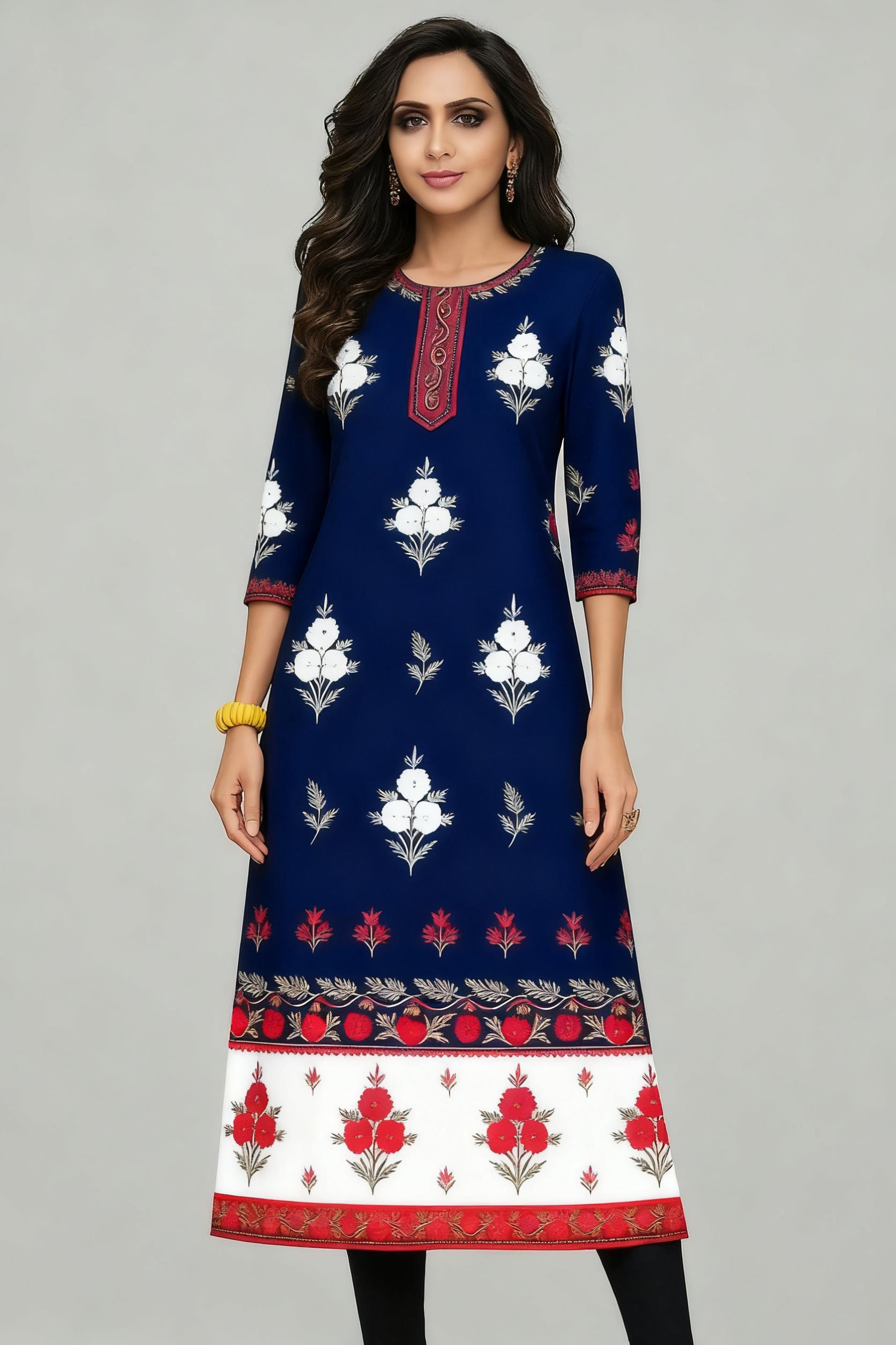 Musulmano Kurt Flowers Moda fe - Ethnic Fashion Kurtis recensione e prezzo