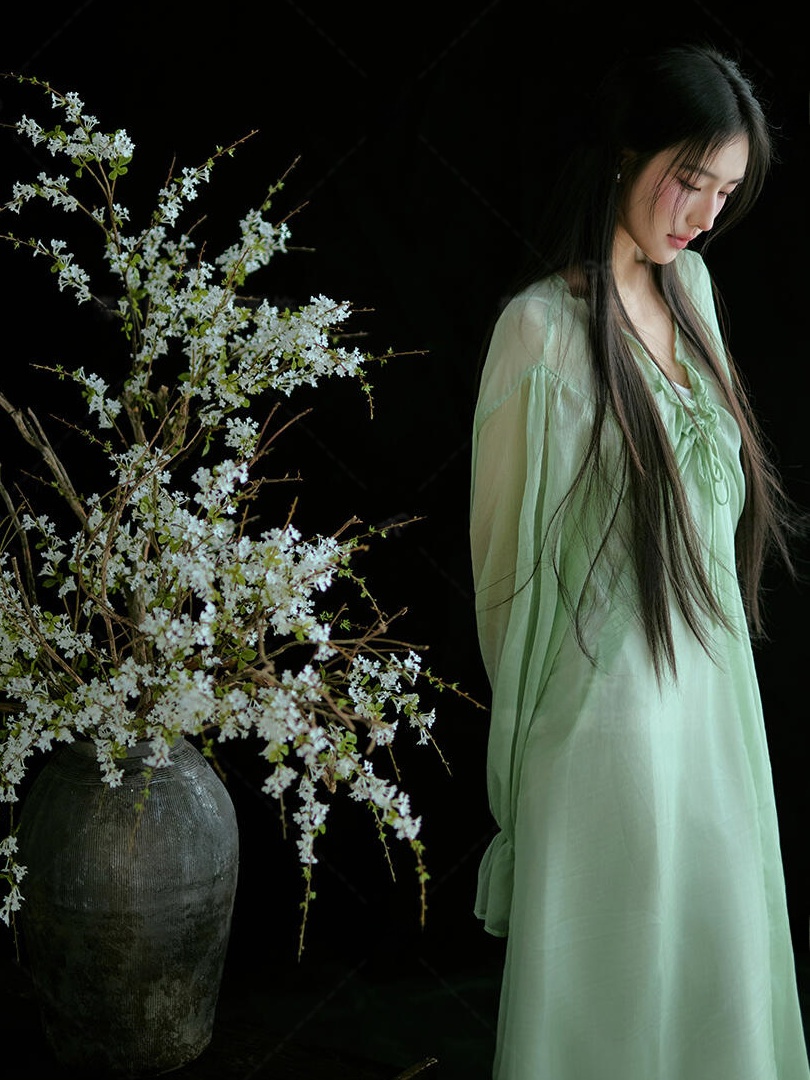 Abito Verde in Stile Cinese, T - Ethnic Fashion Studio recensione e prezzo