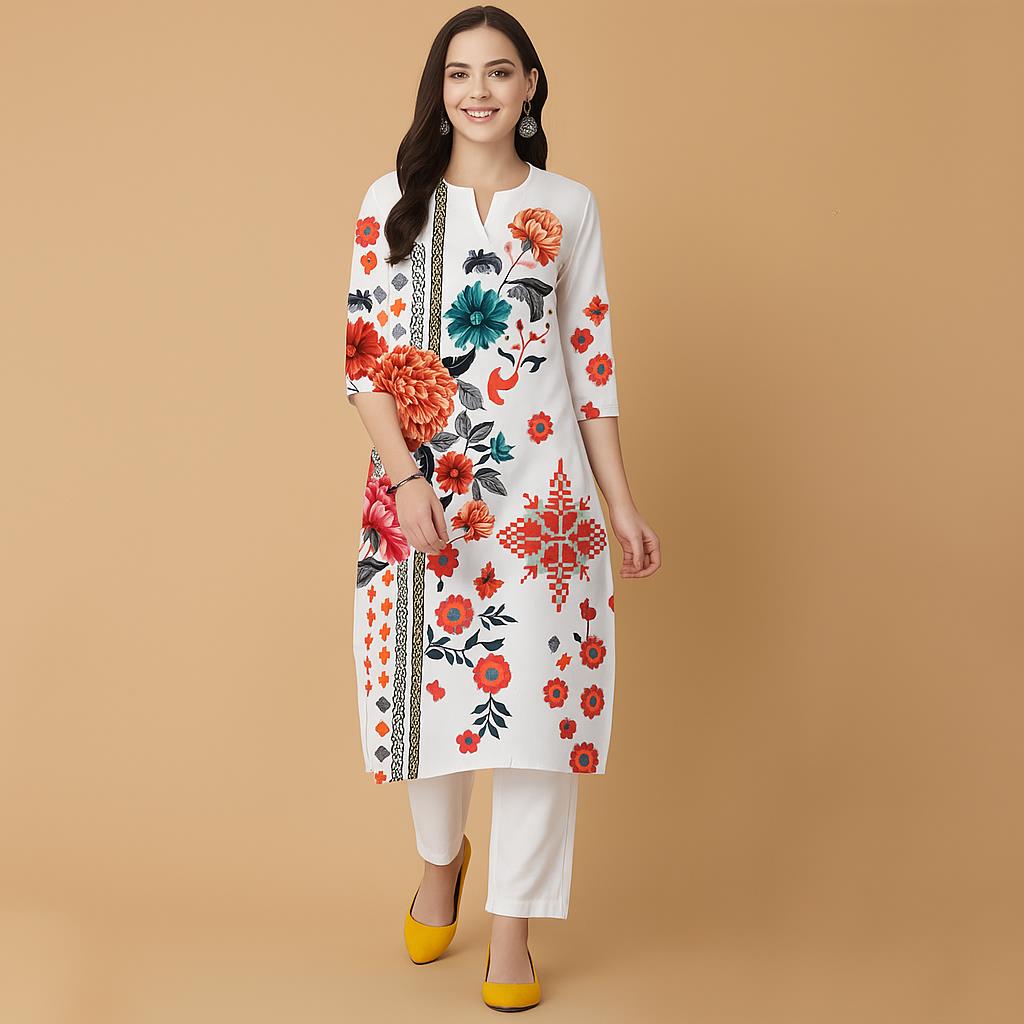 Fiori musulmani Kurt Natale Ab - Ethnic Fashion Kurtis recensione e prezzo